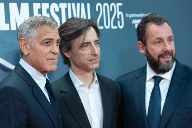 London BFI Jay Kelly Premiere George Clooney, Noah Baumbach and Adam Sandler attending the Jay Kelly Premiere as part of the BFI London Film Festival in London, England on October 10, 2025. Photo by Aurore Marechal ABACAPRESS.COM London  Copyright: xMarechalxAurore ABACAx