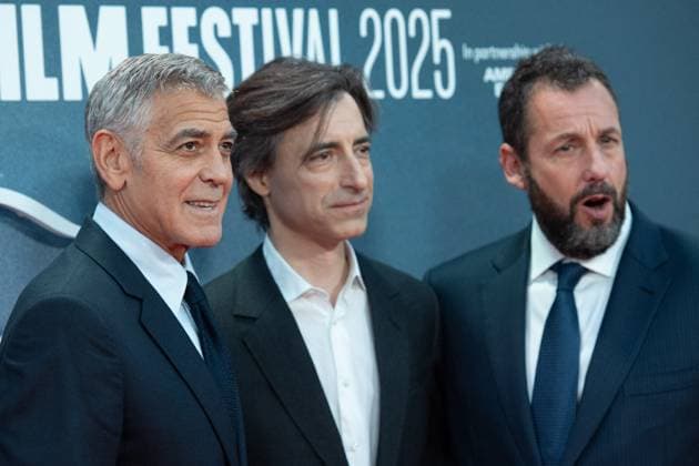 London BFI Jay Kelly Premiere George Clooney, Noah Baumbach and Adam Sandler attending the Jay Kelly Premiere as part of the BFI London Film Festival in London, England on October 10, 2025. Photo by Aurore Marechal ABACAPRESS.COM London  Copyright: xMarechalxAurore ABACAx