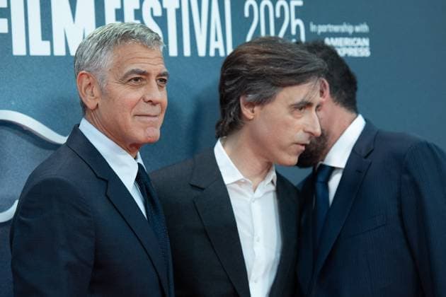 London BFI Jay Kelly Premiere George Clooney, Noah Baumbach and Adam Sandler attending the Jay Kelly Premiere as part of the BFI London Film Festival in London, England on October 10, 2025. Photo by Aurore Marechal ABACAPRESS.COM London  Copyright: xMarechalxAurore ABACAx