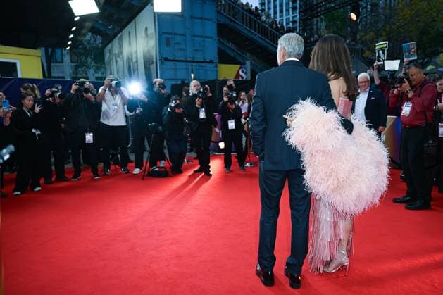 London BFI Jay Kelly Premiere George Clooney and Amal Clooney attending the Jay Kelly Premiere as part of the BFI London Film Festival in London, England on October 10, 2025. Photo by Aurore Marechal ABACAPRESS.COM London  Copyright: xMarechalxAurore ABACAx