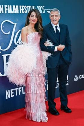 London BFI Jay Kelly Premiere Amal Clooney and George Clooney attending the Jay Kelly Premiere as part of the BFI London Film Festival in London, England on October 10, 2025. Photo by Aurore Marechal ABACAPRESS.COM London  Copyright: xMarechalxAurore ABACAx
