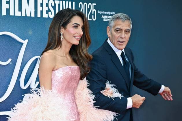 London BFI Jay Kelly Premiere Amal Clooney and George Clooney attending the Jay Kelly Premiere as part of the BFI London Film Festival in London, England on October 10, 2025. Photo by Aurore Marechal ABACAPRESS.COM London  Copyright: xMarechalxAurore ABACAx
