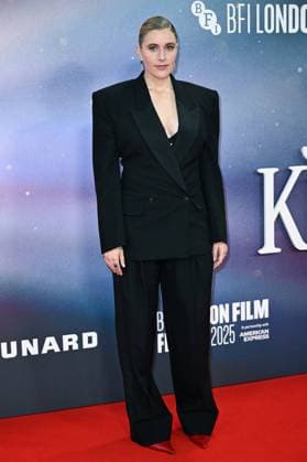 London BFI Jay Kelly Premiere Greta Gerwig attending the Jay Kelly Premiere as part of the BFI London Film Festival in London, England on October 10, 2025. Photo by Aurore Marechal ABACAPRESS.COM London  Copyright: xMarechalxAurore ABACAx