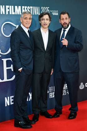 London BFI Jay Kelly Premiere George Clooney, Noah Baumbach and Adam Sandler attending the Jay Kelly Premiere as part of the BFI London Film Festival in London, England on October 10, 2025. Photo by Aurore Marechal ABACAPRESS.COM London  Copyright: xMarechalxAurore ABACAx