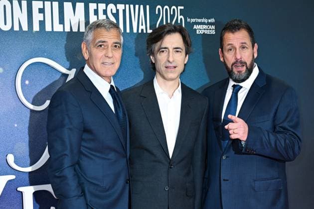 London BFI Jay Kelly Premiere George Clooney, Noah Baumbach and Adam Sandler attending the Jay Kelly Premiere as part of the BFI London Film Festival in London, England on October 10, 2025. Photo by Aurore Marechal ABACAPRESS.COM London  Copyright: xMarechalxAurore ABACAx