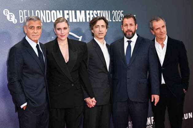 London BFI Jay Kelly Premiere George Clooney, Greta Gerwig, Director Noah Baumbach, Adam Sandler and David Heyman attending the Jay Kelly Premiere as part of the BFI London Film Festival in London, England on October 10, 2025. Photo by Aurore Marechal ABACAPRESS.COM London  Copyright: xMarechalxAurore ABACAx