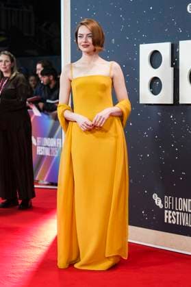 Emma Stone at the premiere of the feature film Bugonia at the 69 BFI London Film Festival 2025 at the Royal Festival Hall London, 10 10 2025 Foto:xJ.xEdwardsx xFuturexImagex bugonia_5014