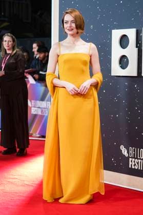 Emma Stone at the premiere of the feature film Bugonia at the 69 BFI London Film Festival 2025 at the Royal Festival Hall London, 10 10 2025 Foto:xJ.xEdwardsx xFuturexImagex bugonia_5016
