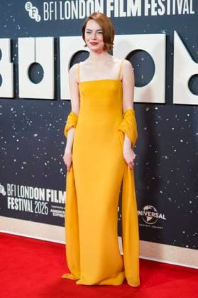 Emma Stone at the premiere of the feature film Bugonia at the 69 BFI London Film Festival 2025 at the Royal Festival Hall London, 10 10 2025 Foto:xJ.xEdwardsx xFuturexImagex bugonia_5020