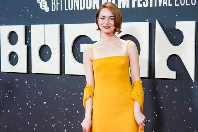 Emma Stone at the premiere of the feature film Bugonia at the 69 BFI London Film Festival 2025 at the Royal Festival Hall London, 10 10 2025 Foto:xJ.xEdwardsx xFuturexImagex bugonia_5025