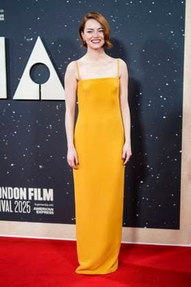 Emma Stone at the premiere of the feature film Bugonia at the 69 BFI London Film Festival 2025 at the Royal Festival Hall London, 10 10 2025 Foto:xJ.xEdwardsx xFuturexImagex bugonia_5026