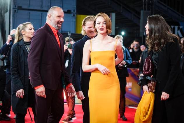 Yorgos Lanthimos, Jesse Plemons and Emma Stone at the premiere of the feature film Bugonia at the 69 BFI London Film Festival 2025 at the Royal Festival Hall London, 10 10 2025 Foto:xJ.xEdwardsx xFuturexImagex bugonia_5030