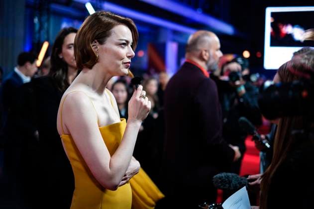 Emma Stone at the premiere of the feature film Bugonia at the 69 BFI London Film Festival 2025 at the Royal Festival Hall London, 10 10 2025 Foto:xJ.xEdwardsx xFuturexImagex bugonia_5035