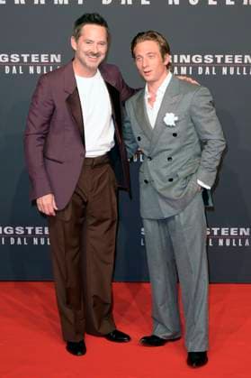 Scott Cooper and Jeremy Allen White at the premiere of the feature film Springsteen Liberami dal nulla Springsteen Deliver Me from Nowhere at Space Cinema Moderno Rome, 10 10 2025 Foto:xA.xM.xTinghinox xFuturexImagex springsteen_rom_5030