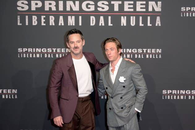Scott Cooper and Jeremy Allen White at the premiere of the feature film Springsteen Liberami dal nulla Springsteen Deliver Me from Nowhere at Space Cinema Moderno Rome, 10 10 2025 Foto:xA.xM.xTinghinox xFuturexImagex springsteen_rom_5033
