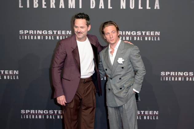 Scott Cooper and Jeremy Allen White at the premiere of the feature film Springsteen Liberami dal nulla Springsteen Deliver Me from Nowhere at Space Cinema Moderno Rome, 10 10 2025 Foto:xA.xM.xTinghinox xFuturexImagex springsteen_rom_5034