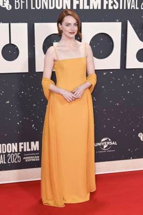 Emma Stone at the premiere of the feature film Bugonia at the 69 BFI London Film Festival 2025 at the Royal Festival Hall London, 10 10 2025 Foto:xS.xVasx xFuturexImagex bugonia_5068