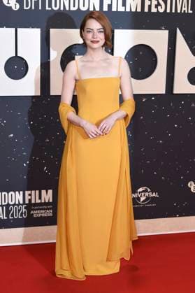 Emma Stone at the premiere of the feature film Bugonia at the 69 BFI London Film Festival 2025 at the Royal Festival Hall London, 10 10 2025 Foto:xS.xVasx xFuturexImagex bugonia_5069