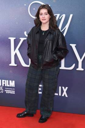 Carly Sophia Davies at the premiere of the feature film Jay Kelly at the 69 BFI London Film Festival 2025 at the Royal Festival Hall London, 10 10 2025 Foto:xS.xVasx xFuturexImagex kelly_5084