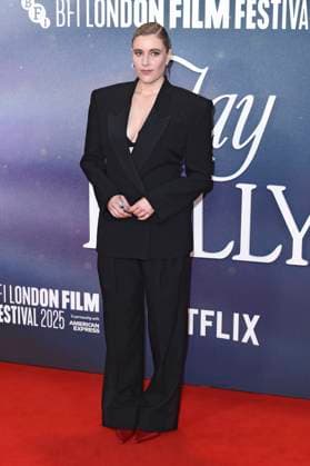 Greta Gerwig at the premiere of the feature film Jay Kelly at the 69 BFI London Film Festival 2025 at the Royal Festival Hall London, 10 10 2025 Foto:xS.xVasx xFuturexImagex kelly_5161