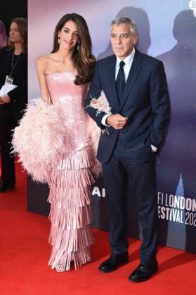 George Clooney with wife Amal Alamuddin Clooney at the premiere of the feature film Jay Kelly at the 69 BFI London Film Festival 2025 at the Royal Festival Hall London, 10 10 2025 Foto:xS.xVasx xFuturexImagex kelly_5173