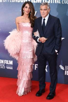 George Clooney with wife Amal Alamuddin Clooney at the premiere of the feature film Jay Kelly at the 69 BFI London Film Festival 2025 at the Royal Festival Hall London, 10 10 2025 Foto:xS.xVasx xFuturexImagex kelly_5174