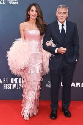 George Clooney with wife Amal Alamuddin Clooney at the premiere of the feature film Jay Kelly at the 69 BFI London Film Festival 2025 at the Royal Festival Hall London, 10 10 2025 Foto:xS.xVasx xFuturexImagex kelly_5176