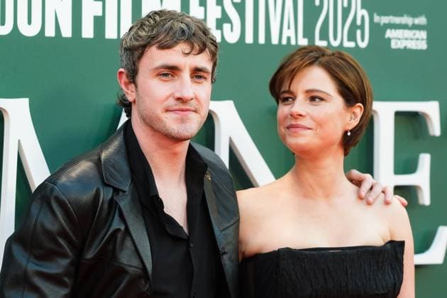 Hamnet UK premiere, BFI London Film Festival, Royal Festival Hall, London, 11 October 2025. Jessie Buckley and Paul Mescal attends the BFI London Film Festival; the UK premiere of HAMNET on Saturday 11 October 2025 at Royal Festival Hall, London. ., Credit:Julie Edwards Avalon  Copyright: xJuliexEdwardsx xAvalonx 1044791318