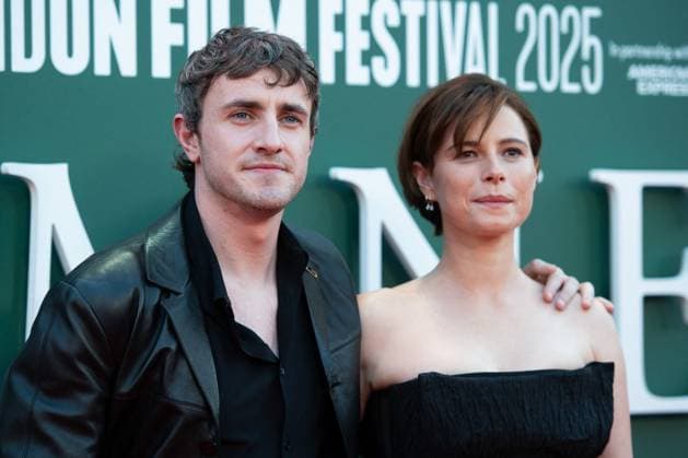 London BFI Hamnet Premiere Paul Mescal and Jessie Buckley attending the Hamnet Premiere as part of the BFI London Film Festival in London, England on October 11, 2025. Photo by Aurore Marechal ABACAPRESS.COM London  Copyright: xMarechalxAurore ABACAx