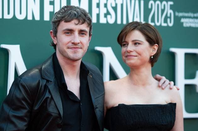 London BFI Hamnet Premiere Paul Mescal and Jessie Buckley attending the Hamnet Premiere as part of the BFI London Film Festival in London, England on October 11, 2025. Photo by Aurore Marechal ABACAPRESS.COM London  Copyright: xMarechalxAurore ABACAx