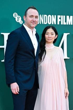 London BFI Hamnet Premiere Nicolas Gonda and Chloe Zhao attending the Hamnet Premiere as part of the BFI London Film Festival in London, England on October 11, 2025. Photo by Aurore Marechal ABACAPRESS.COM London  Copyright: xMarechalxAurore ABACAx