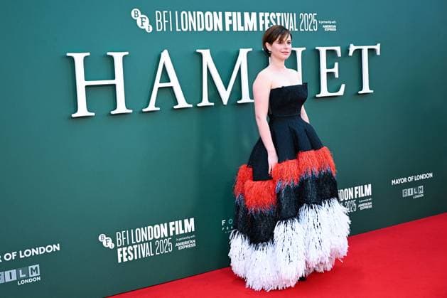 London BFI Hamnet Premiere Jessie Buckley attending the Hamnet Premiere as part of the BFI London Film Festival in London, England on October 11, 2025. Photo by Aurore Marechal ABACAPRESS.COM London  Copyright: xMarechalxAurore ABACAx