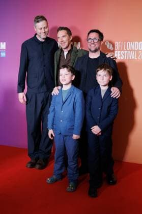 The Thing with Feathers, BFI London Film Festival, BFI Southbank, London, UK, 11 October 2025. Max Porter, Benedict Cumberbatch, Henry and Richard Boxall, Dylan Southern - BFI LFF - The Thing with Feathers Red Carpet at BFI Southbank, London, UK on 11th October 2025, Credit:Manuela Langotsch Avalon United Kingdom, London, BFI Southbank Copyright: xManuelaxLangotschx xAvalonx 1044823836