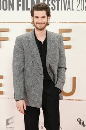 British actor Andrew Garfield attends the premiere of After The Hunt at the 69th BFI London Film Festival in London, England on Saturday, October 11, 2025.  LON20251011139 RUNExHELLESTAD