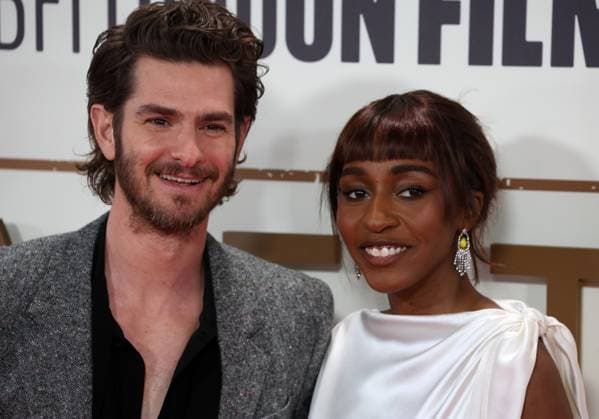 The UK premiere of After the Hunt Andrew Garfield and Ayo Edebiri at the UK premiere of After the Hunt at the 69th BFI London Film Festival at The Royal Festival Hall. London Royal Festival Hall UK Copyright: xFredxDuvalx