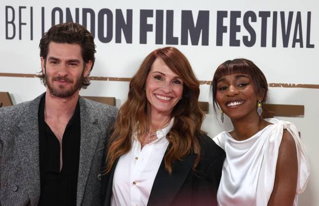 The UK premiere of After the Hunt Andrew Garfield, Julia Roberts and Ayo Edebiri at the UK premiere of After the Hunt at the 69th BFI London Film Festival at The Royal Festival Hall. London Royal Festival Hall UK Copyright: xFredxDuvalx
