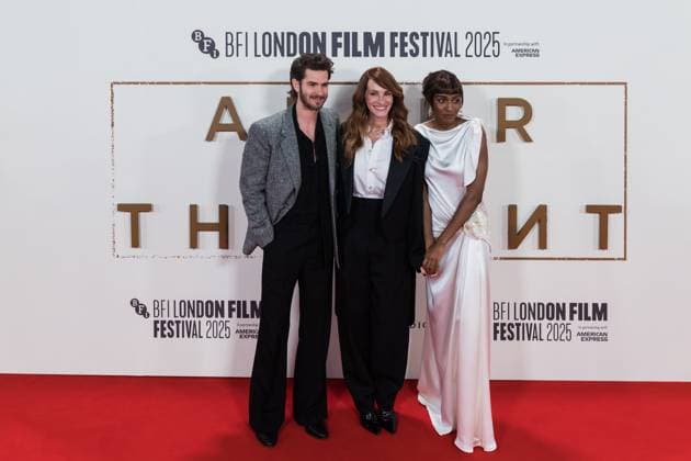 After The Hunt Gala at 69th BFI London Film Festival LONDON, UNITED KINGDOM - OCTOBER 11: Andrew Garfield, Julia Roberts and Ayo Edebiri attend the UK premiere of After The Hunt during the 69th BFI London Film Festival at the Royal Festival Hall in London, United Kingdom on October 11, 2025. Wiktor Szymanowicz Anadolu London United Kingdom. Editorial use only. Please get in touch for any other usage.  Copyright: x2025xAnadoluxWiktorxSzymanowiczx