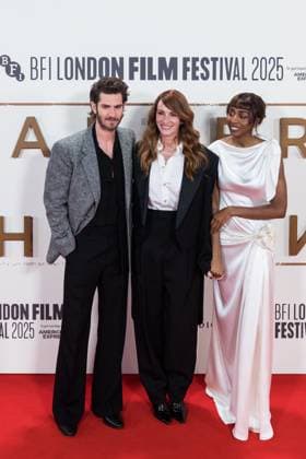 After The Hunt Gala at 69th BFI London Film Festival LONDON, UNITED KINGDOM - OCTOBER 11: Andrew Garfield, Julia Roberts and Ayo Edebiri attend the UK premiere of After The Hunt during the 69th BFI London Film Festival at the Royal Festival Hall in London, United Kingdom on October 11, 2025. Wiktor Szymanowicz Anadolu London United Kingdom. Editorial use only. Please get in touch for any other usage.  Copyright: x2025xAnadoluxWiktorxSzymanowiczx