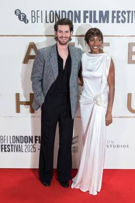 After The Hunt Gala at 69th BFI London Film Festival LONDON, UNITED KINGDOM - OCTOBER 11: Andrew Garfield and Ayo Edebiri attend the UK premiere of After The Hunt during the 69th BFI London Film Festival at the Royal Festival Hall in London, United Kingdom on October 11, 2025. Wiktor Szymanowicz Anadolu London United Kingdom. Editorial use only. Please get in touch for any other usage.  Copyright: x2025xAnadoluxWiktorxSzymanowiczx