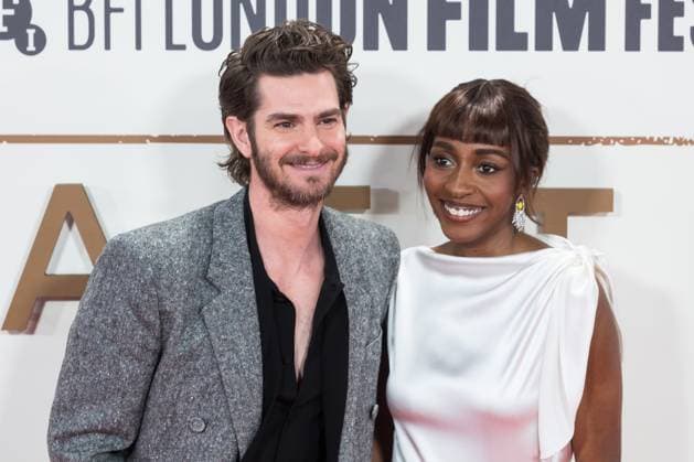 After The Hunt Gala at 69th BFI London Film Festival LONDON, UNITED KINGDOM - OCTOBER 11: Andrew Garfield and Ayo Edebiri attend the UK premiere of After The Hunt during the 69th BFI London Film Festival at the Royal Festival Hall in London, United Kingdom on October 11, 2025. Wiktor Szymanowicz Anadolu London United Kingdom. Editorial use only. Please get in touch for any other usage.  Copyright: x2025xAnadoluxWiktorxSzymanowiczx