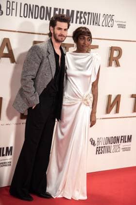After The Hunt Headline Gala - The 69th BFI London Film Festival, UK - 12 Oct 2025 Andrew Garfield and Ayo Edebiri attend the Headline Gala screening of After The Hunt during the 69th BFI London Film Festival at The Royal Festival Hall. London United Kingdom Copyright: xLoredanaxSangiulianox xSOPAxImagesx LSangiuliano-5474