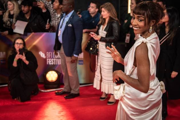 After The Hunt Headline Gala - The 69th BFI London Film Festival, UK - 12 Oct 2025 Ayo Edebiri attends the Headline Gala screening of After The Hunt during the 69th BFI London Film Festival at The Royal Festival Hall. London United Kingdom Copyright: xLoredanaxSangiulianox xSOPAxImagesx LSangiuliano-5456