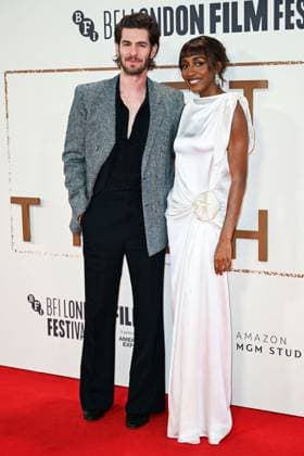 London BFI After The Hunt Premiere Andrew Garfield and Ayo Edebiri attending the After The Hunt Premiere as part of the BFI London Film Festival in London, England on October 11, 2025. Photo by Aurore Marechal ABACAPRESS.COM London  Copyright: xMarechalxAurore ABACAx