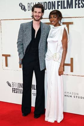 London BFI After The Hunt Premiere Andrew Garfield and Ayo Edebiri attending the After The Hunt Premiere as part of the BFI London Film Festival in London, England on October 11, 2025. Photo by Aurore Marechal ABACAPRESS.COM London  Copyright: xMarechalxAurore ABACAx