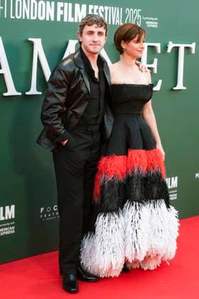 Paul Mescal and Jessie Buckley at the premiere of the feature film Hamnet at the 69 BFI London Film Festival 2025 at the Royal Festival Hall London, 11 10 2025 Foto:xJ.xEdwardsx xFuturexImagex hamnet_5038