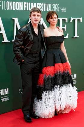 Paul Mescal and Jessie Buckley at the premiere of the feature film Hamnet at the 69 BFI London Film Festival 2025 at the Royal Festival Hall London, 11 10 2025 Foto:xJ.xEdwardsx xFuturexImagex hamnet_5040