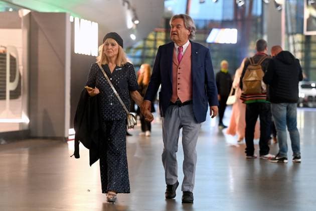Helmut MARKWORT with wife Patricia RIEKEL Bavarian Sports Award 2025 at BMW Welt, Red Carpet, Red Carpet on 11 10 2025
