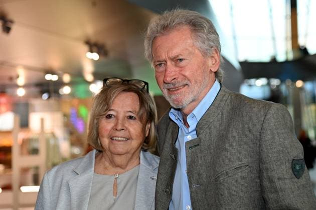 Paul BREITNER Former professional soccer player with wife Hildegard Bavarian Sports Award 2025 at BMW Welt, Red Carpet on 11 10 2025