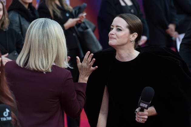 October 12, 2025, London, England, United Kingdom: CLAIRE FOY attends the UK premiere of H is for Hawk during the 69th BFI London Film Festival at the Royal Festival Hall. London United Kingdom - ZUMAs371 20251012_zip_s371_012 Copyright: xWiktorxSzymanowiczx