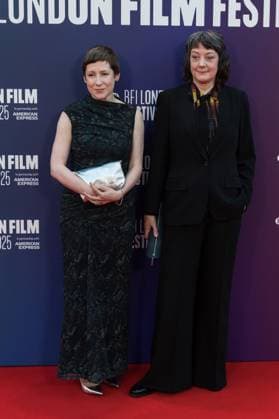 October 12, 2025, London, England, United Kingdom: HELEN MACDONALD (R) attends the UK premiere of H is for Hawk during the 69th BFI London Film Festival at the Royal Festival Hall. London United Kingdom - ZUMAs371 20251012_zip_s371_033 Copyright: xWiktorxSzymanowiczx